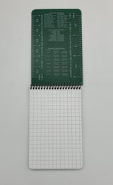 Modestone - Wasserfester Notizblock Lineal 96x148mm, 50 Blatt (grün)