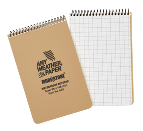 Modestone - Wasserfester Notizblock 96x148mm, 50 Blatt (tan)