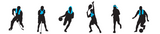 Person, Gehen, Silhouette, Schablone, Kopf