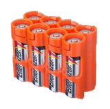 Aufbewahrungsbox für 8 x AA Batterien (orange)