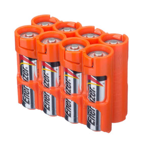 Aufbewahrungsbox für 8 x AA Batterien (orange)