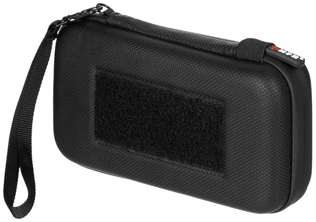Tasche, Hartschale, klein, mit Klettschlaufen, schwarz