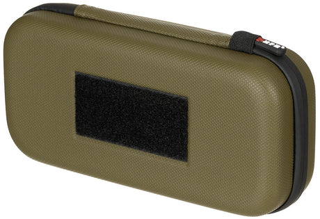Tasche, Hartschale, gross, mit Klettschlaufen, oliv