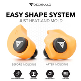 Custom Molded Earplugs Gehörschutzstöpsel orange (SNR=27db)