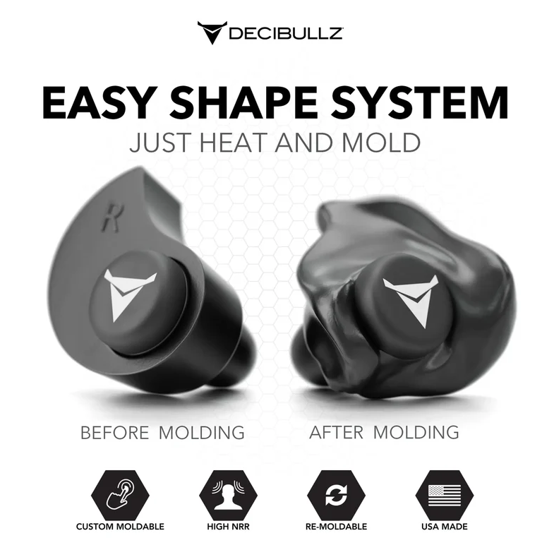 Custom Molded Earplugs Gehörschutzstöpsel schwarz (SNR=27db)