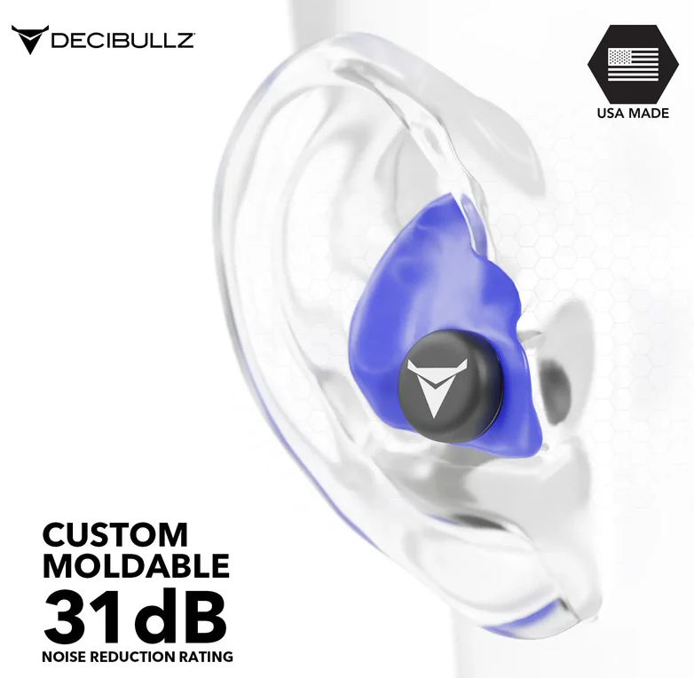 Custom Molded Earplugs Gehörschutzstöpsel blau (SNR=27db)