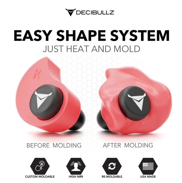 Custom Molded Earplugs Gehörschutzstöpsel rot (SNR=27db)