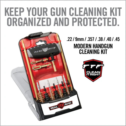 Real Avid - Handgun Cleaning Kit 22/9mm/357/38/40/45 (Reinigungsset)