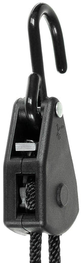 Spannseil, 4 mm, 2 Meter, mit Ratschensicherung, schwarz