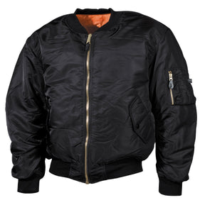 US Pilotenjacke MA1, schwarz, grosse Grössen