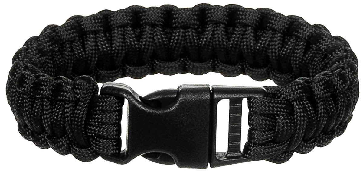 Armband, "Parachute Cord", schwarz , Breite ca. 2,3 cm