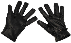Western-Fingerhandschuhe, Leder, schwarz