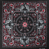 Bandana, schwarz/rot Paisley, Gr. 54 x 54 cm, Baumwolle
