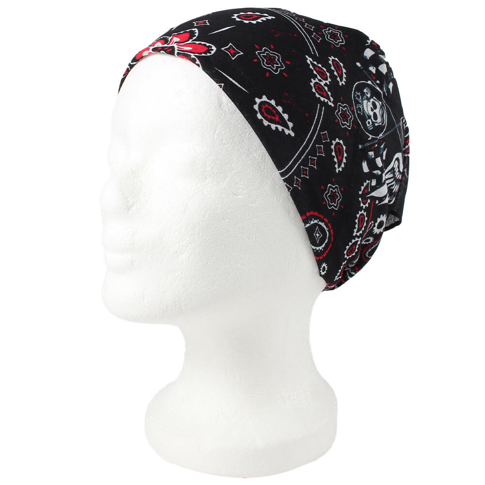 Bandana, schwarz/rot Paisley, Gr. 54 x 54 cm, Baumwolle