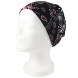 Bandana, schwarz/rot Paisley, Gr. 54 x 54 cm, Baumwolle
