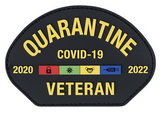 Klettabzeichen Quarantine Veteran Covid-19 - color