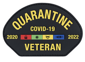 Klettabzeichen Quarantine Veteran Covid-19 - color