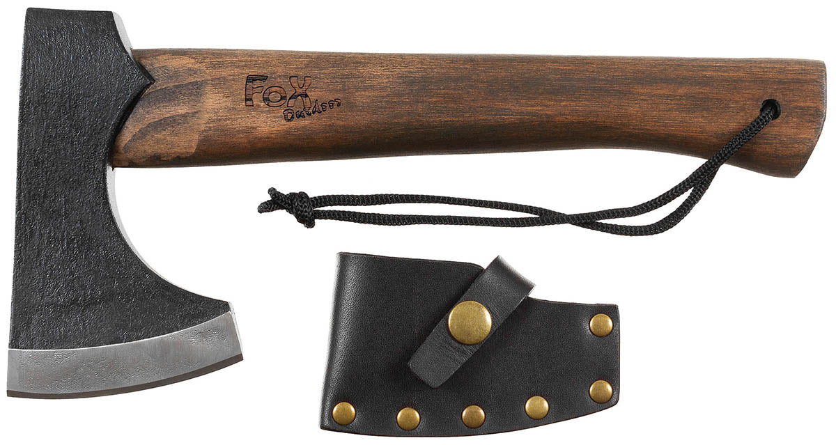 Axt, "Viking", Holzstiel, Lederscheide