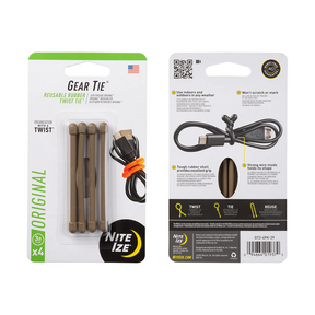 Mehrzweckbinder Gear Tie Original, 3 Inch (coyote)