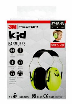 Kapselgehörschutz für Kinder H510AKG, Neongrün, SNR = 27 dB