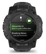 Instinct 3 – 50 mm AMOLED Tactical Schwarz mit Silikon-Wechselarmband 22 mm