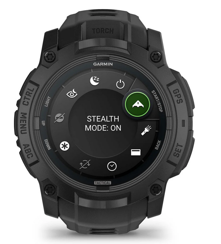 Instinct 3 – 50 mm AMOLED Tactical Schwarz mit Silikon-Wechselarmband 22 mm