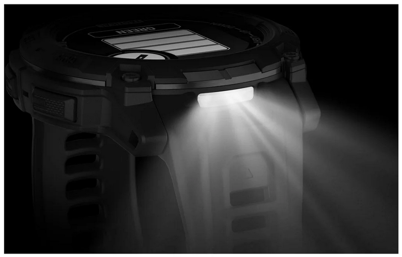 Instinct 3 – 50 mm Solar Tactical Schwarz mit Silikon-Wechselarmband 22 mm