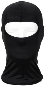 Balaclava, 1-Loch, dünn, schwarz, 100 % Elasthan