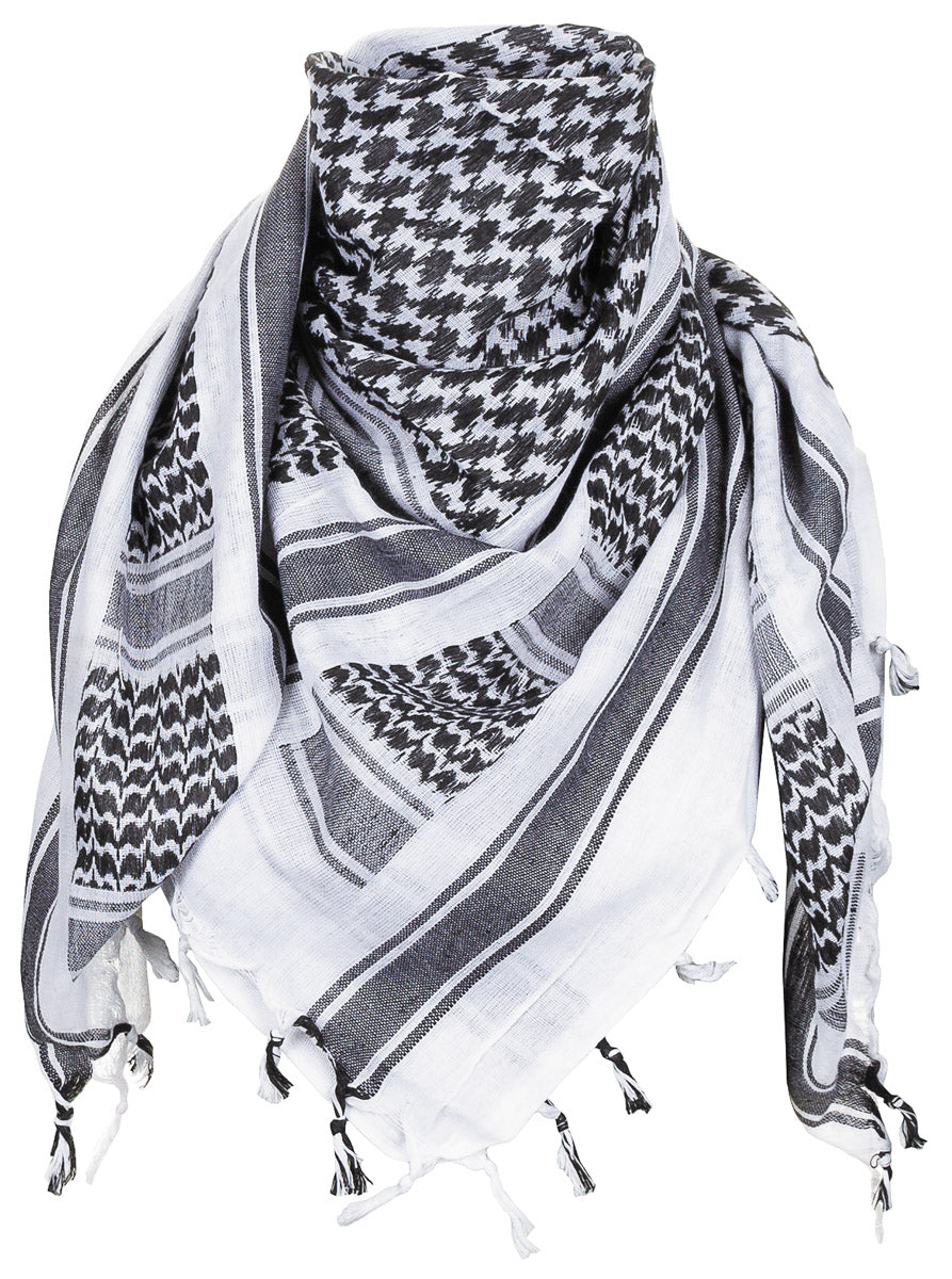 Halstuch, "Shemagh", schwarz-weiss