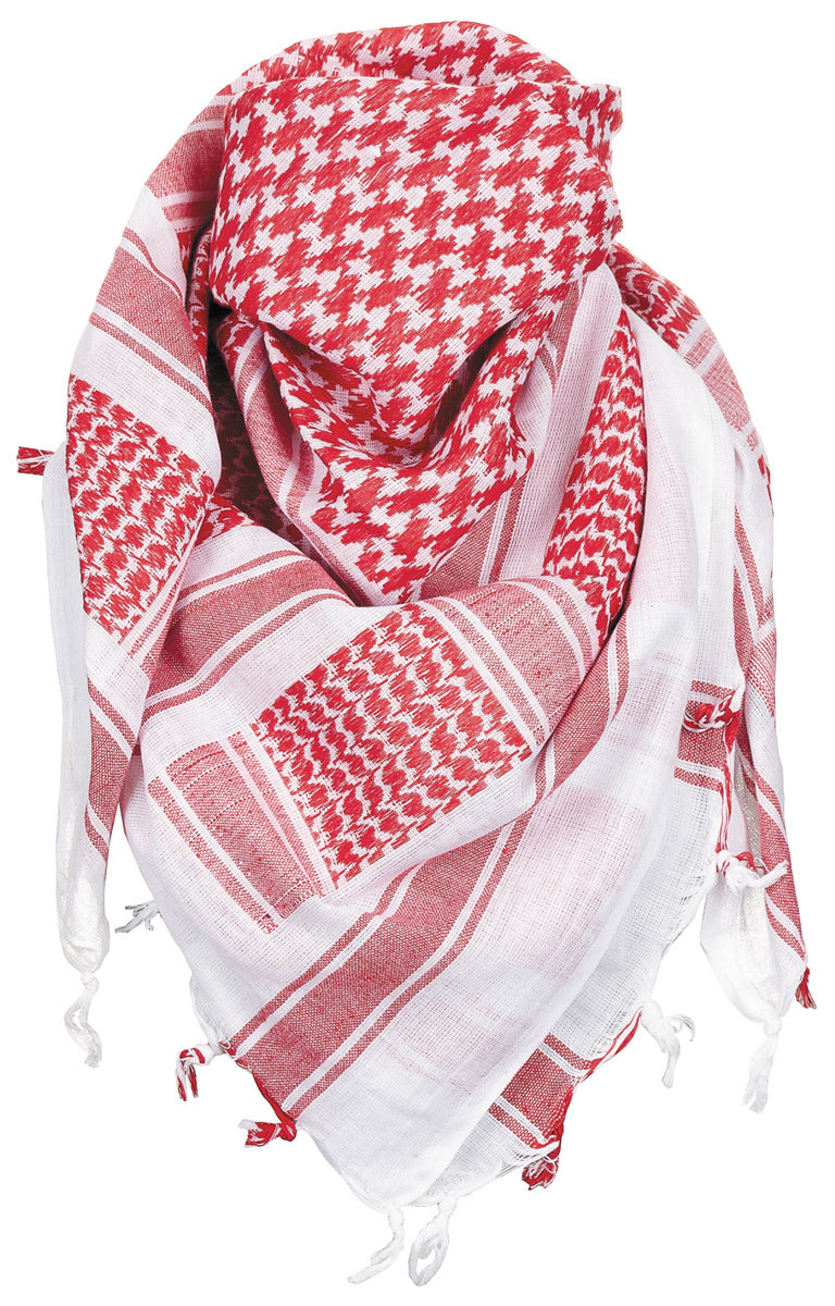 Halstuch, "Shemagh", rot-weiss
