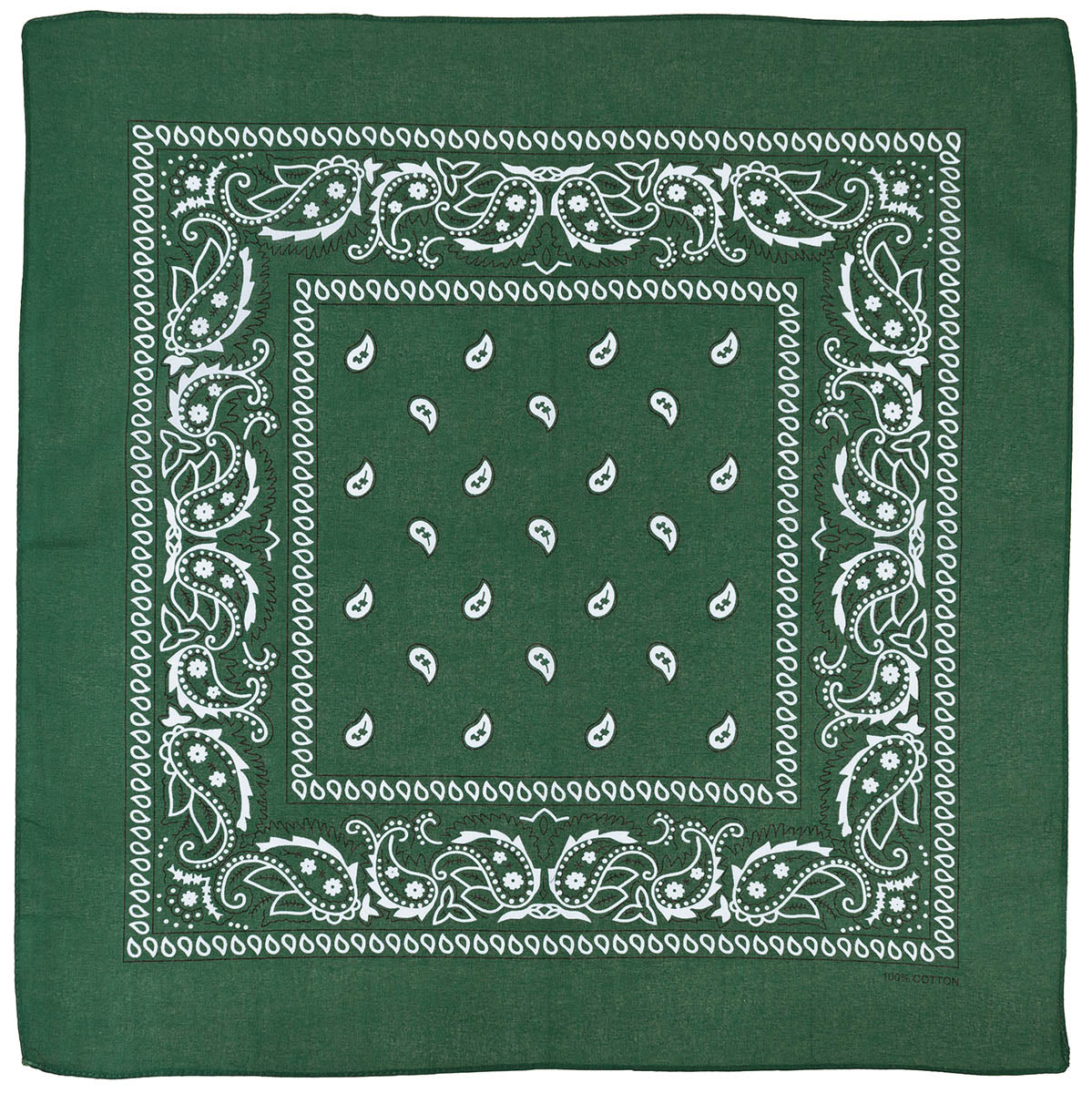 Bandana, oliv-schwarz, ca. 55 x 55 cm, Baumwolle