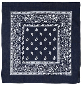 Bandana, navyblau-weiss, ca. 55 x 55 cm, Baumwolle