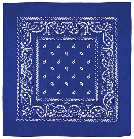 Bandana, royalblau-weiss, ca. 55 x 55 cm, Baumwolle