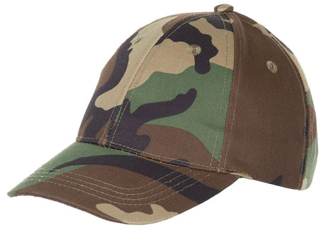 Kinder BB Cap, mit Schild, grössenverstellbar, woodland