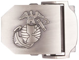 USMC Gürtelschloss, silber, Metall, ca. 4 cm