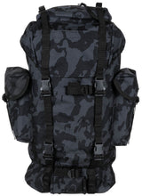 BW Kampfrucksack, 65 l, Alu-Aussteifung, night-camo
