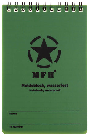 Meldeblock, wasserfest, gross, Spiralbindung, 10 x 15 cm