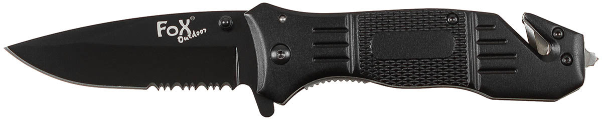 Klappmesser, Einhand, schwarz, Metallgriff