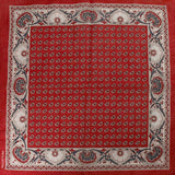 Bandana, rot Ornamente, Gr. 54 x 54 cm, Baumwolle