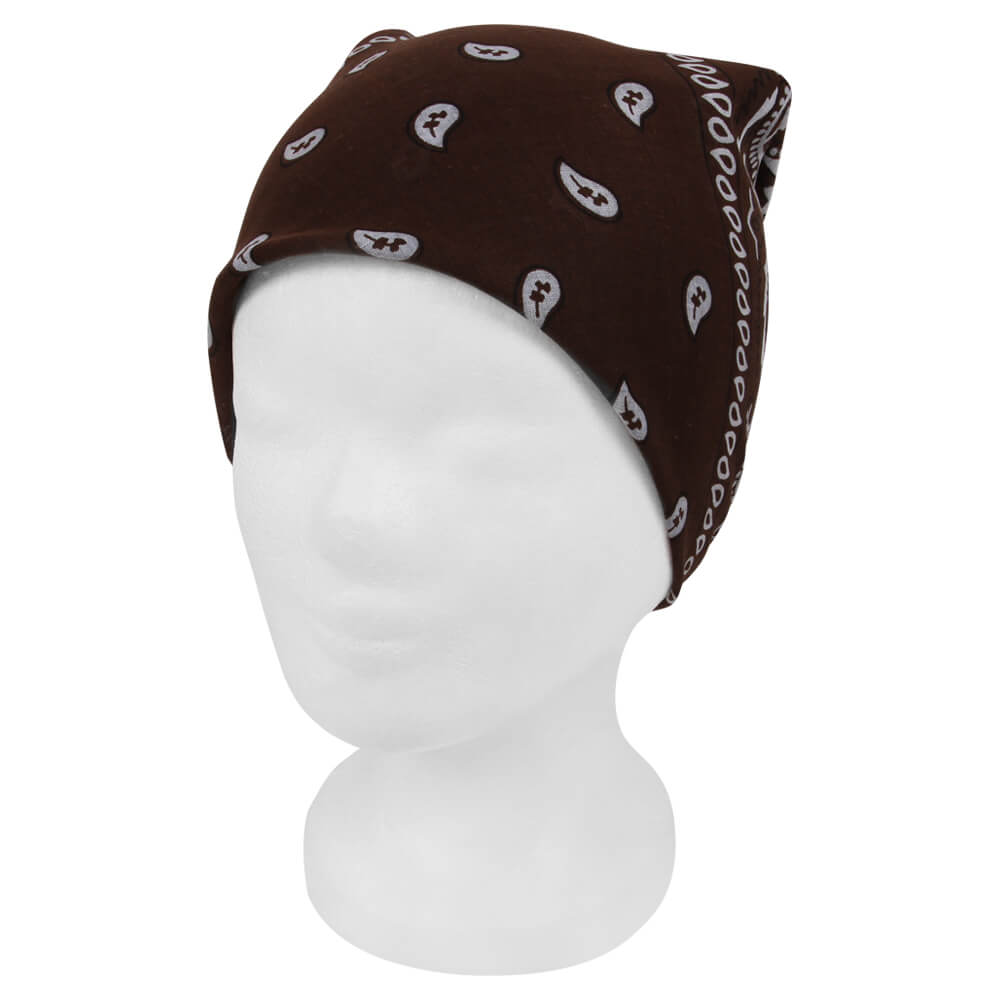 Bandana, braun Paisley, Gr. 54 x 54 cm, Baumwolle