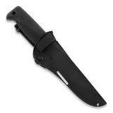 M07 N690 Ranger Puukko schwarz, unbeschichtet, Kompositscheide (schwarz)