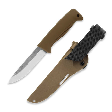 M07 N690 Ranger Puukko coyote, unbeschichtet, Kompositscheide (coyote)