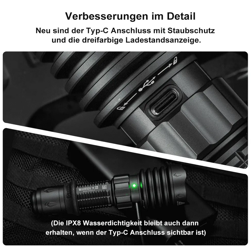 Olight - Warrior X 4 Taschenlampe (schwarz)