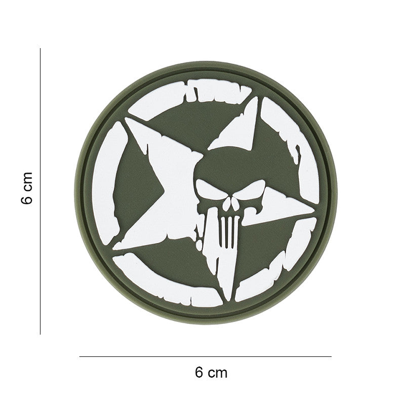 Klettabzeichen Punisher Allied Star - oliv