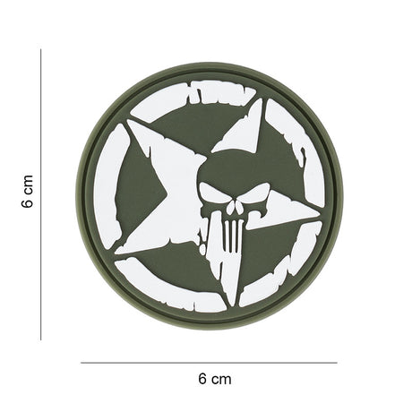 Klettabzeichen Punisher Allied Star - oliv