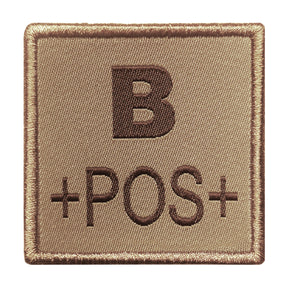 A10 Equipment - Patch Blutgruppe B+ (tan)