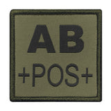 A10 Equipment - Patch Blutgruppe AB+ (oliv)