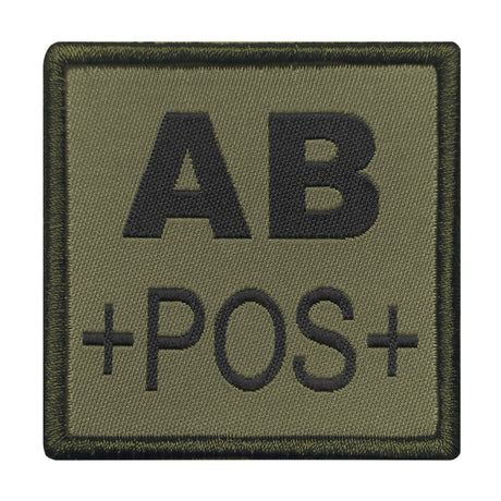 A10 Equipment - Patch Blutgruppe AB+ (oliv)