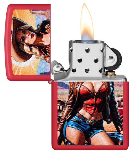 Zippo Feuerzeug - Pinup Cowgirl