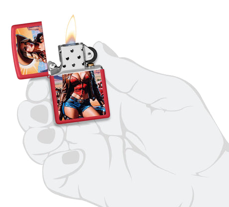 Zippo Feuerzeug - Pinup Cowgirl